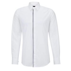 Boss Hugo Boss Jarvis Slim Fit White Cotton Dress Shirt New